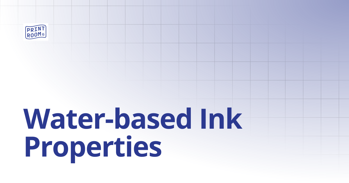 Water-based Ink Properties | Print Room NZ